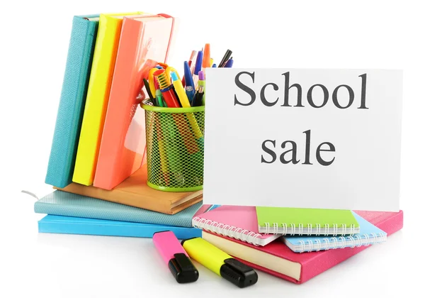 Školní potřeby na prodej — Stock fotografie