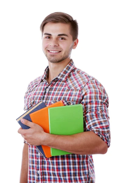Young man with books — Stock Photo, Image