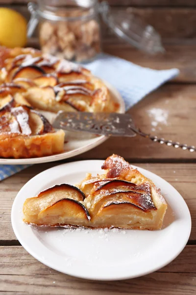 Piece of homemade apple pie — Stock Photo, Image