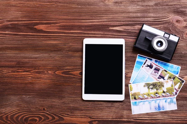 Preparação para viagem, bilhete de reserva — Fotografia de Stock