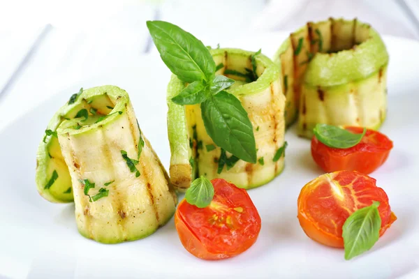 Grilled rolls of vegetable mallow — Stock Photo, Image