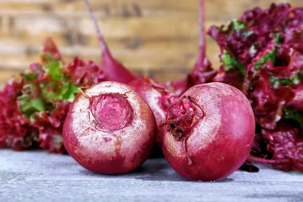 Red beets on table — Stock Photo, Image