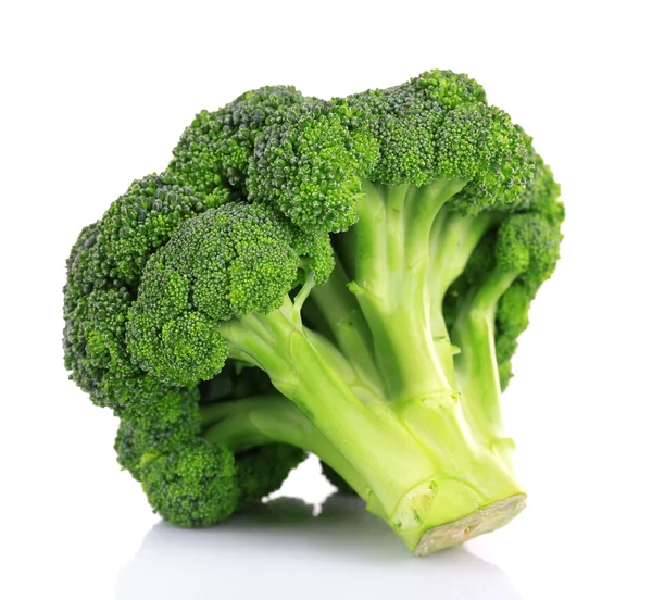 Broccoli freschi isolati su bianco — Foto Stock