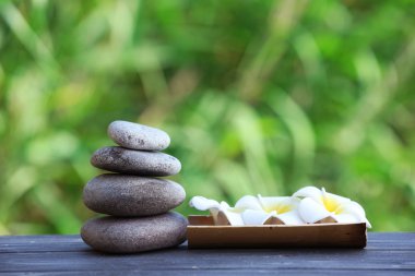 Spa natürmort Nehri üzerinde ahşap tablo
