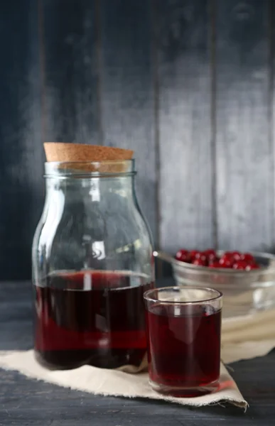 Sweet homemade cherry juice — Stock Photo, Image