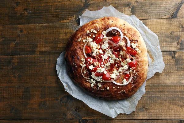 Greek homemade pizza — Stock Photo, Image