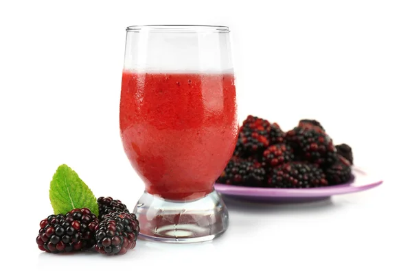 Glas Blackberry Smoothie — Stockfoto