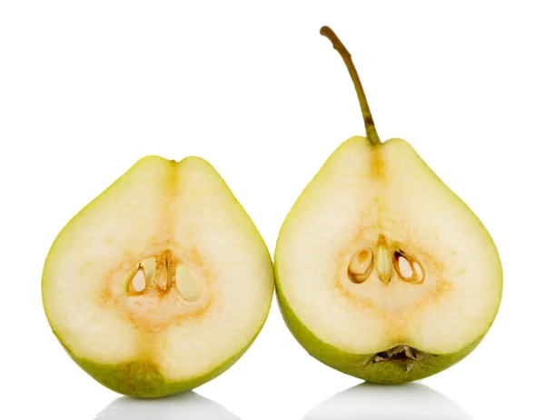 Ripe tasty pears isolated on white — Stock Photo, Image