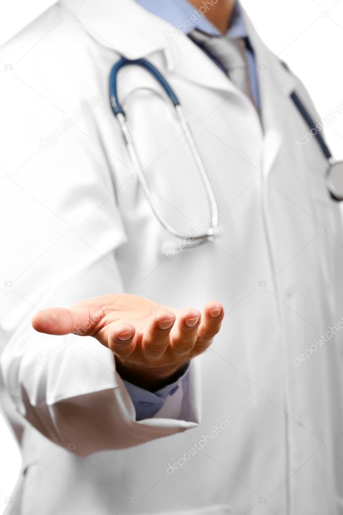 Doctor holding something