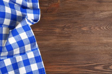 Peçete ahşap arka plan üzerinde