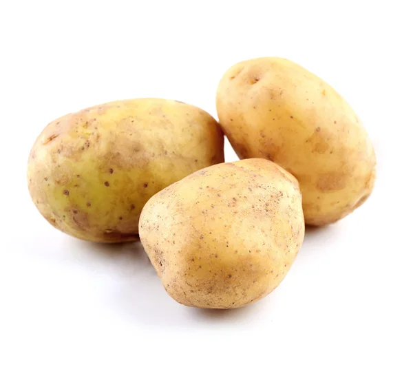 Patate giovani isolate su bianco — Foto Stock