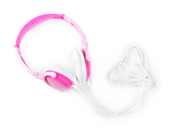 Casque rose isolé sur blanc — Photo