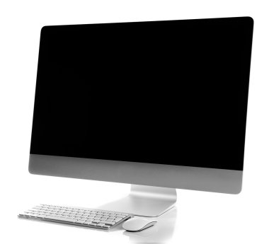 modern bilgisayar üzerinde beyaz izole