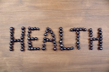 Word Siyah frenk üzümü yapılan sağlık