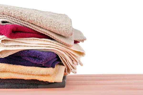 Hromadu barevné ručníky — Stock fotografie