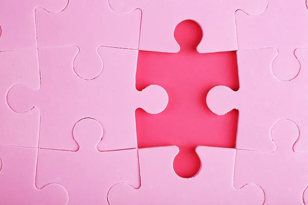 Pink Puzzle pieces — Stock Photo, Image