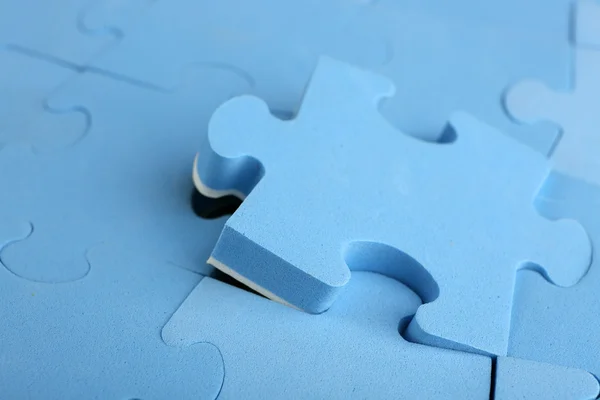 Blaue Puzzleteile — Stockfoto