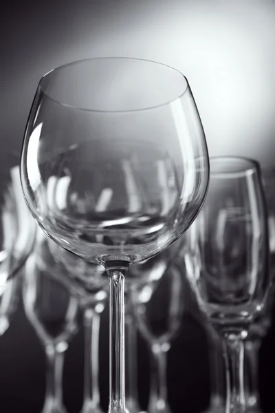 Empty wine glasses — Stock Photo, Image