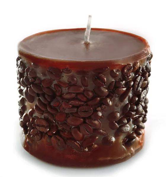 Piękne świeczki z ziaren kawy — Zdjęcie stockowe