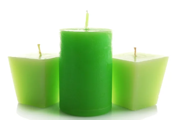 Piękne zielone świece — Zdjęcie stockowe