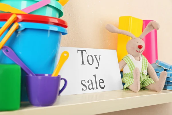 Toys for sale on shelf — Stock Photo, Image