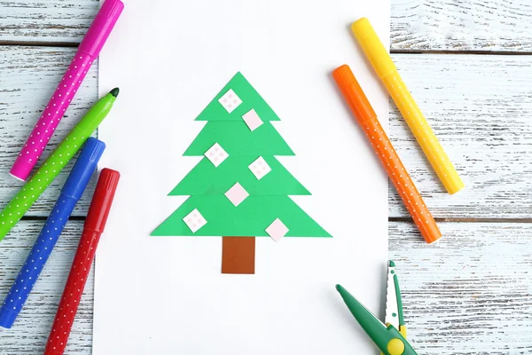 Creative paper Christmas tree — Stock Photo, Image