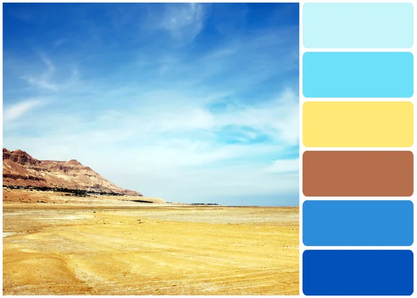 Red hills landscape and palette — Stock Photo, Image