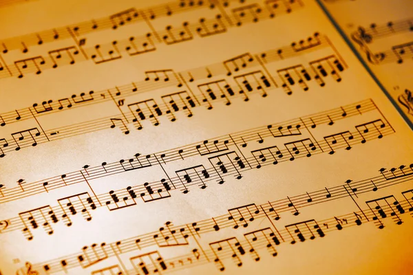 Music notes background — Stock Photo, Image