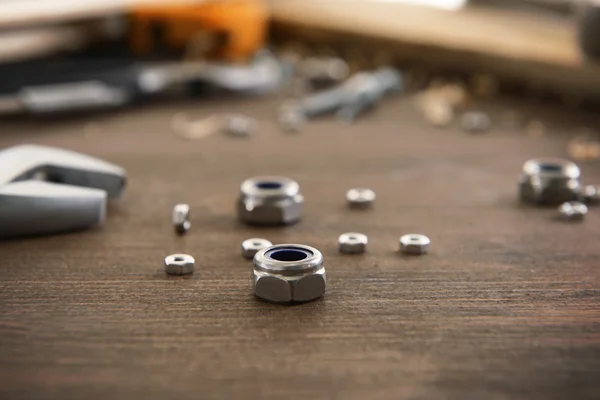 Workplace with construction tools — Stock Photo, Image