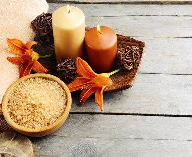 Çiçekli güzel spa kompozisyon