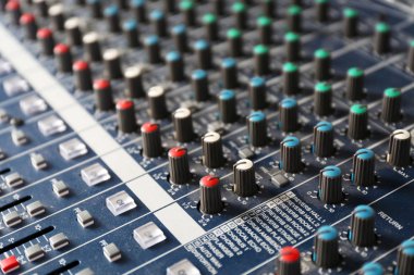Ses müzik karıştırıcı kontrol paneli