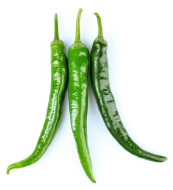 yeşil biber beyaz izole