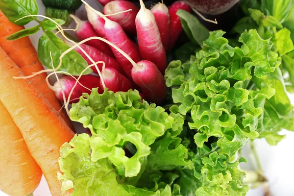 Haufen mit frischem Gemüse aus nächster Nähe — Stockfoto