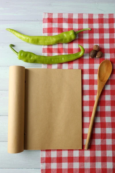 Livro de receitas aberto — Fotografia de Stock