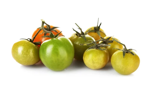 Green tomatoes isolated on white — Stock Photo, Image