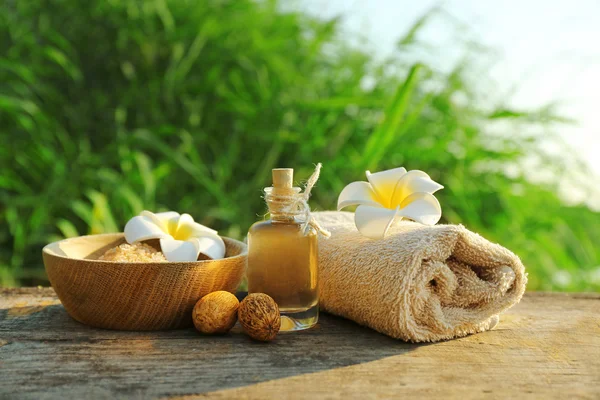 Spa still life on wooden surface — Stock Photo, Image