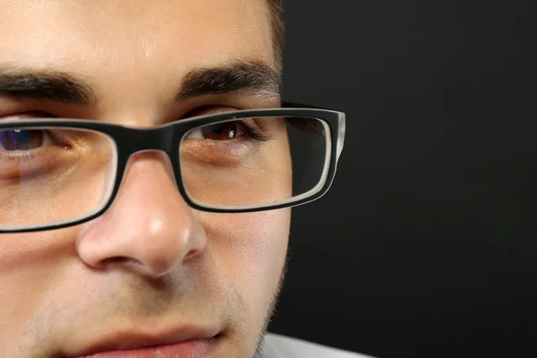 Attractive young man with glasses close up — Stock Photo, Image