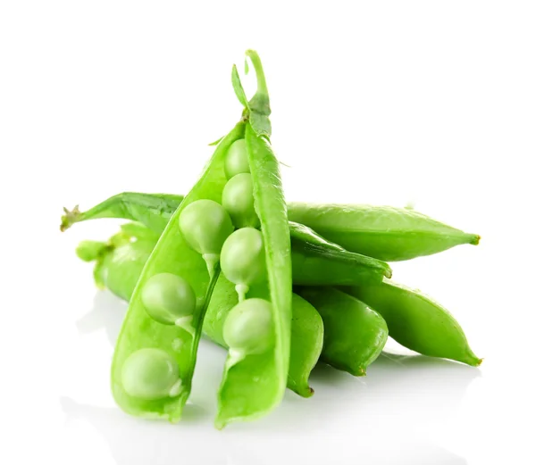 Pea pods isolated on white — Stock Photo, Image