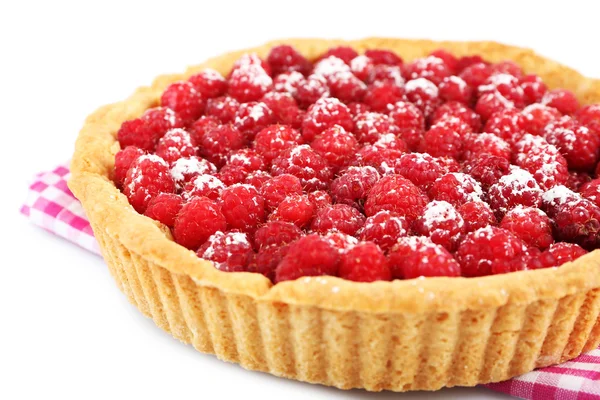 Tart with fresh raspberries — Stock Photo, Image