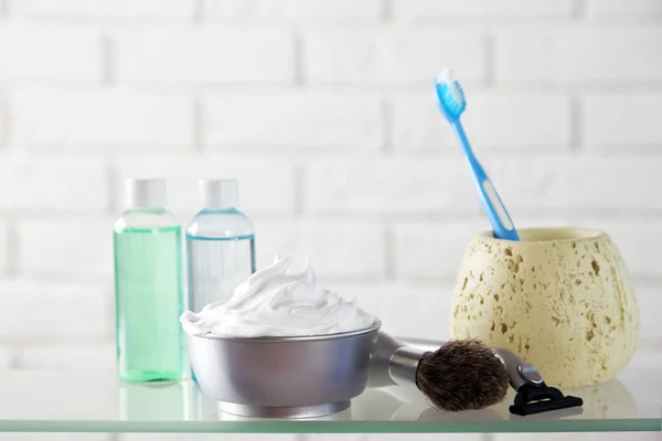 Male luxury shaving kit — Stock Photo, Image