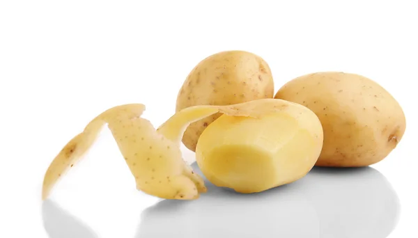 Young potatoes isolated on white — Stock Photo, Image