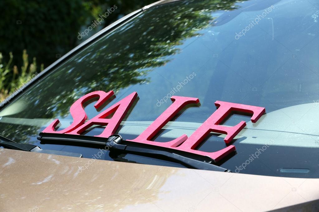 for sale sign on windshield of car stock photo belchonock 80650156 for sale sign on car