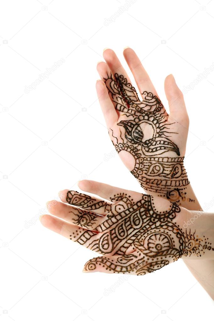 Image of henna on female hands 