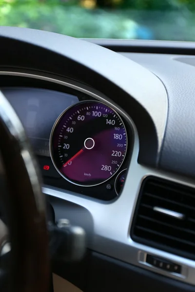 Car illuminated dashboard — Stock Photo, Image