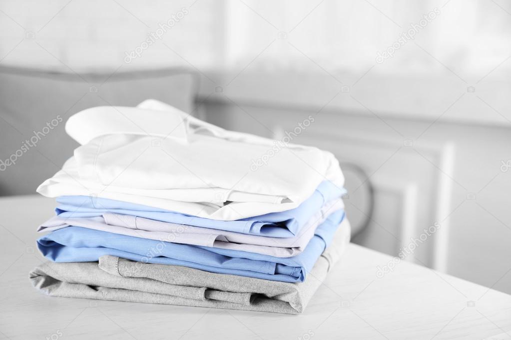 Business shirts on  table