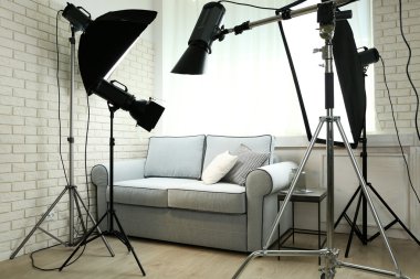 Modern iç ile fotoğraf stüdyosu