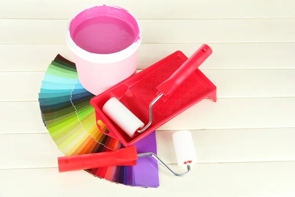 Set for painting: paint pots — Stock Photo, Image