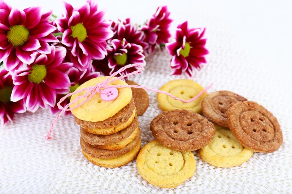 Biscotti di zucchero a forma di bottoni — Foto Stock