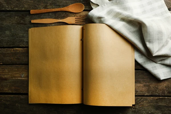 Livro de receitas aberto — Fotografia de Stock