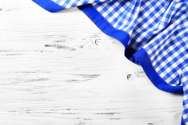 Peçete ahşap arka plan üzerinde